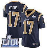 Nike Rams 17 Robert Woods Navy 2019 Super Bowl LIII Vapor Untouchable Limited Jersey,baseball caps,new era cap wholesale,wholesale hats